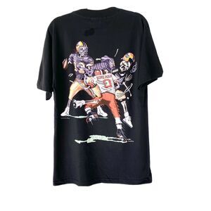 1996 Vintage Bone Man Football Skeleton T-Shirt